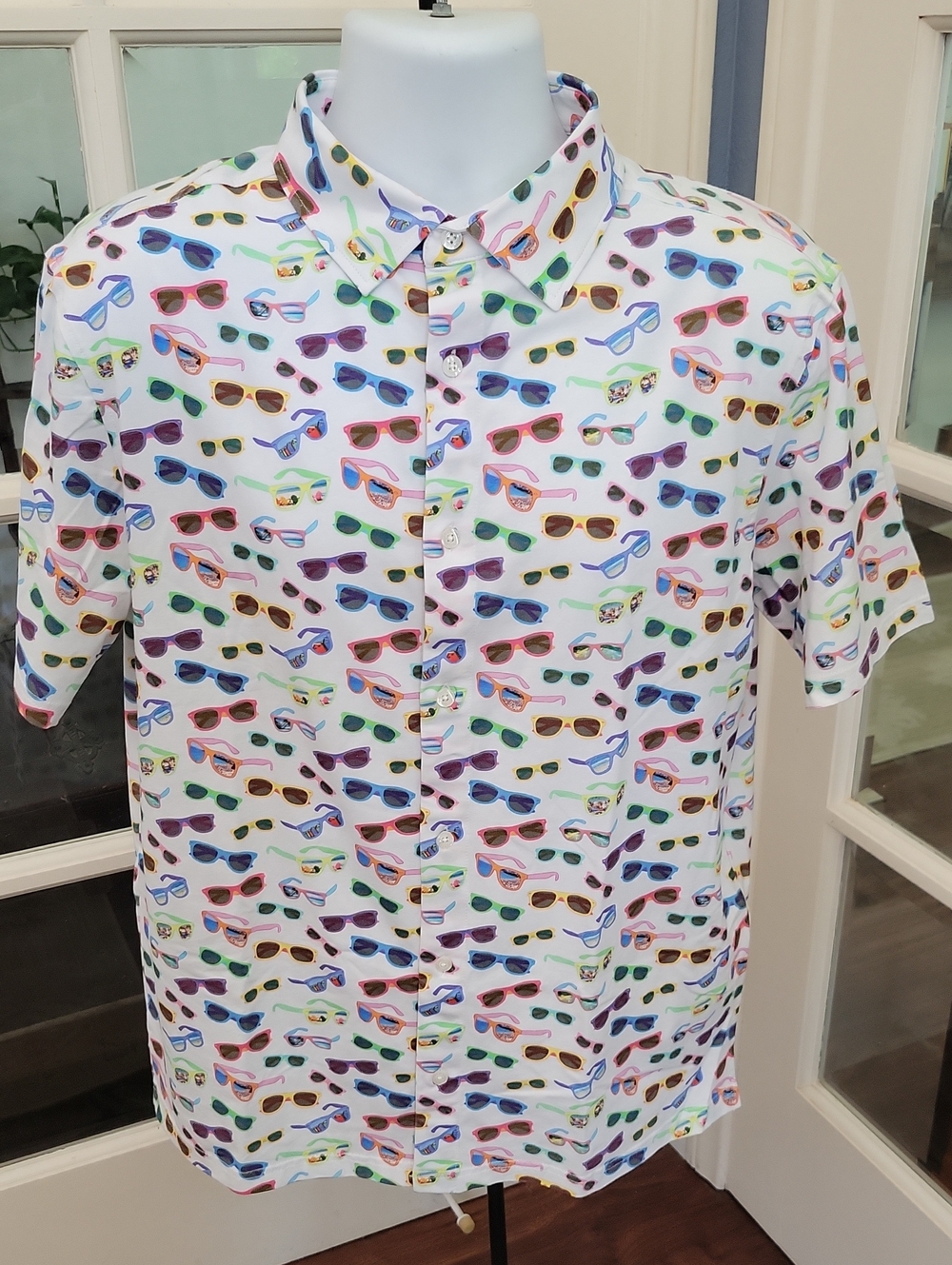 MICHAEL'S Multicolor Sunglasses Print Men's Button-Up Shirt | Size: L